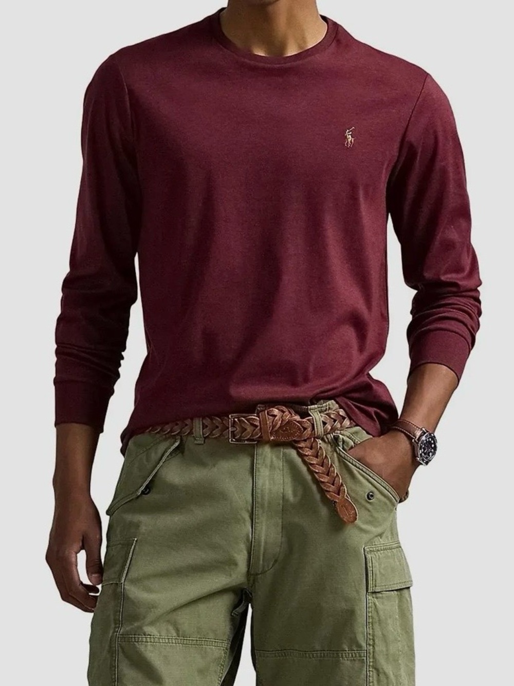 Polo by Ralph Lauren Men's Long-Sleeve Crewneck Shirt Size 2XB pre-owned